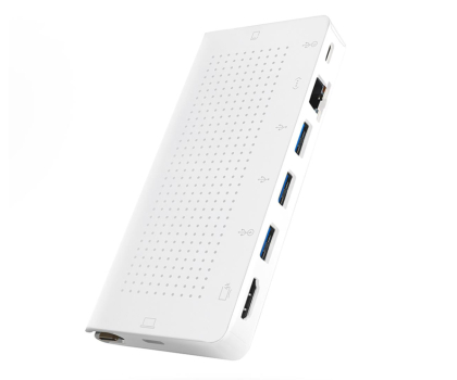Stacja dokująca do laptopa Twelve South Stay Go USB-C-USB 3.0, 4K, RJ-45, microSD, 85W biały